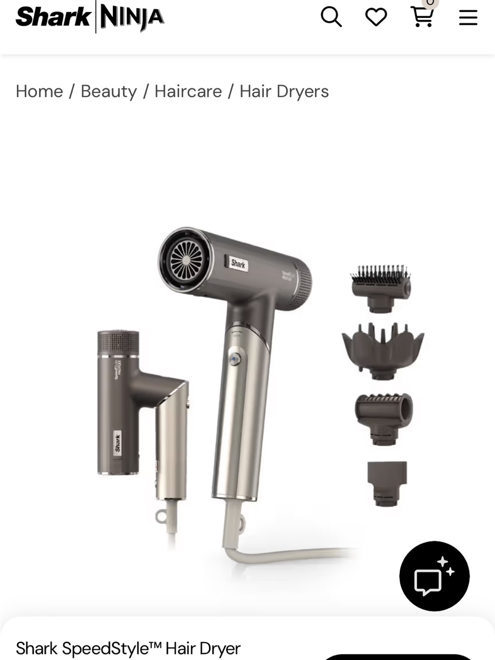 Shark SpeedStyle ProFlex Hair Dryer - Mocha Silver